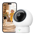youkey Indoor Camera 2.5K, No Monthly Fees, Pan & Tilt, 360° Dog/Pet Camera for Home Security, 2.4/ 5GHz WiFi 6, Bluetooth Pairing, Human/Pet/Baby Crying Detection, Two-Way Audio, Night Vision