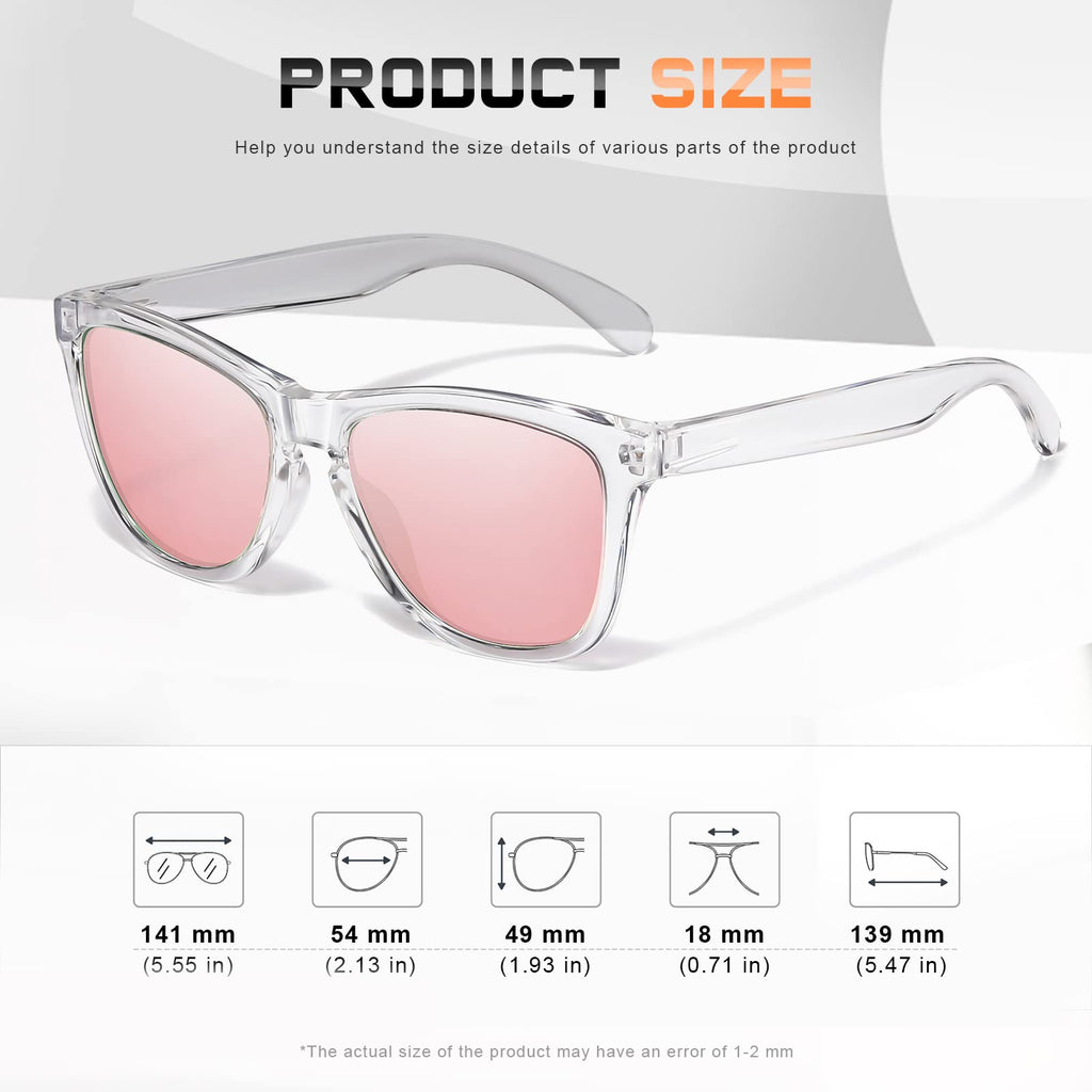 DANAMY Sunglasses Womens Polarized Sunglasses for Women Trendy Designer Mirrored UV Protection Sun Glasses