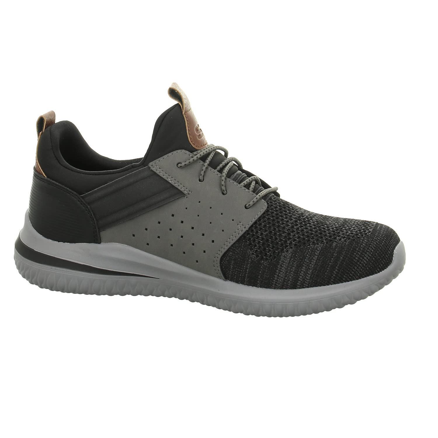 Skechers Men's Delson 3.0, Black/Grey, 13