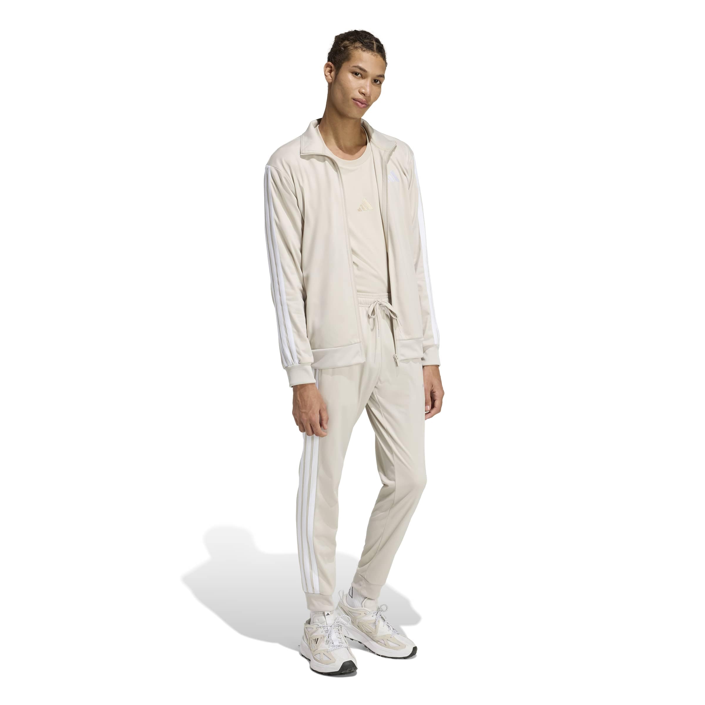 adidas Men's 3-Stripes Tricot Track Top, Wonder Alumina, X-Large/Tall