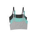Hanes Women's Cropped Bralette, Breathable Pullover Bras, Crop Top Bra, Solid or Assorted, 3-Pack