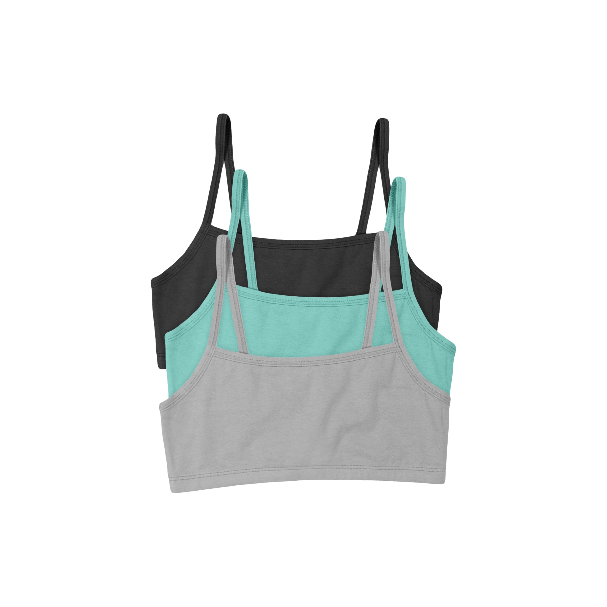 Hanes Women's Cropped Bralette, Breathable Pullover Bras, Crop Top Bra, Solid or Assorted, 3-Pack