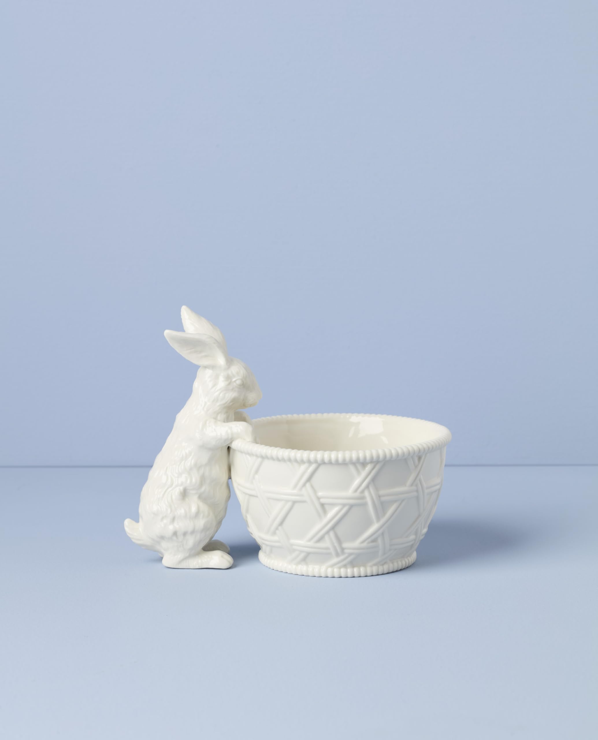 Lenox 897157 Wicker Creek Bunny Candy Dish, Easter Serveware