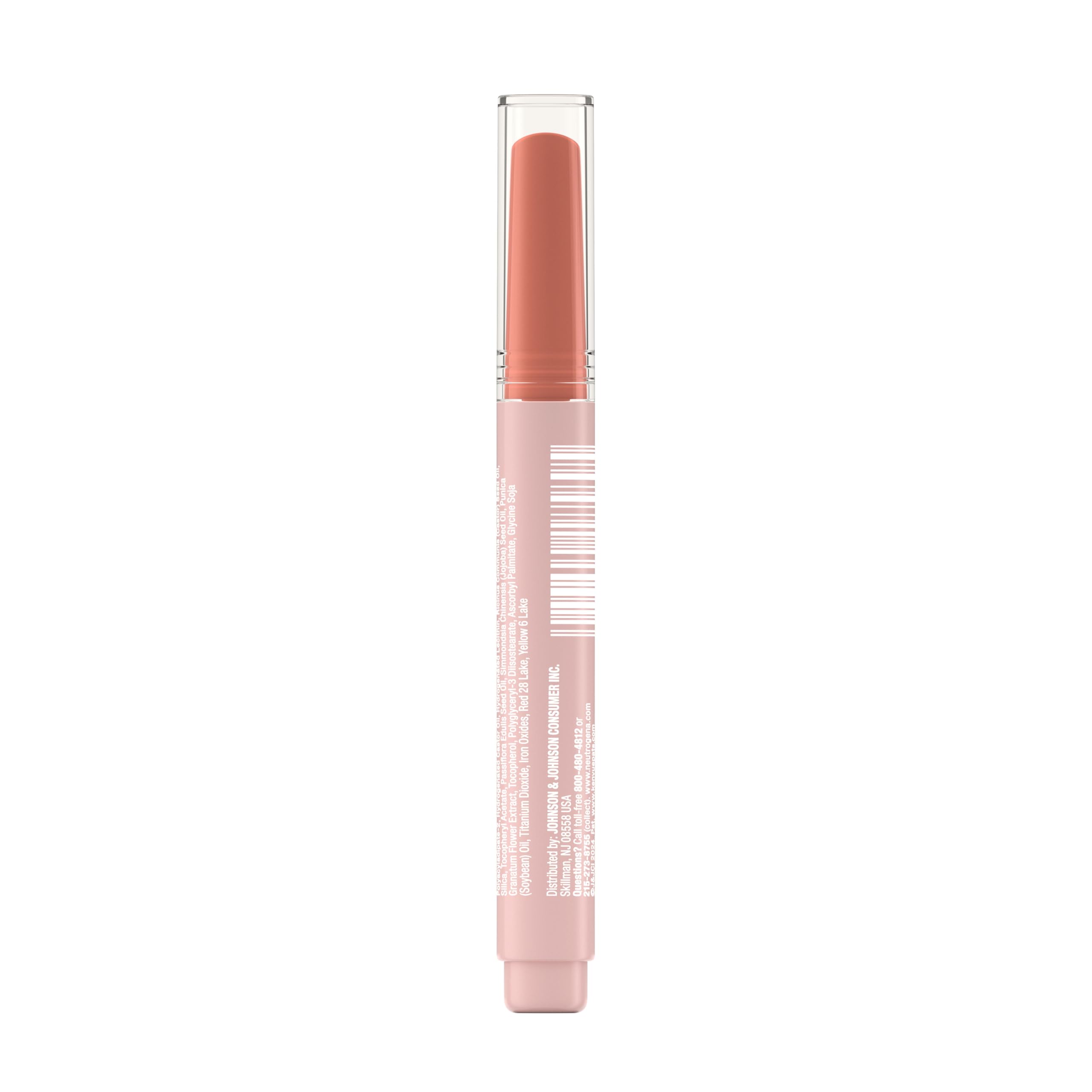 Neutrogena High Shine Glossy Lip, Nourishing Lip Gloss with Maracuja Oil, Antioxidant Vitamin E & Vitamins, Non-Retractable, Buildable Pigmented Color, Temptation, 0.07 oz