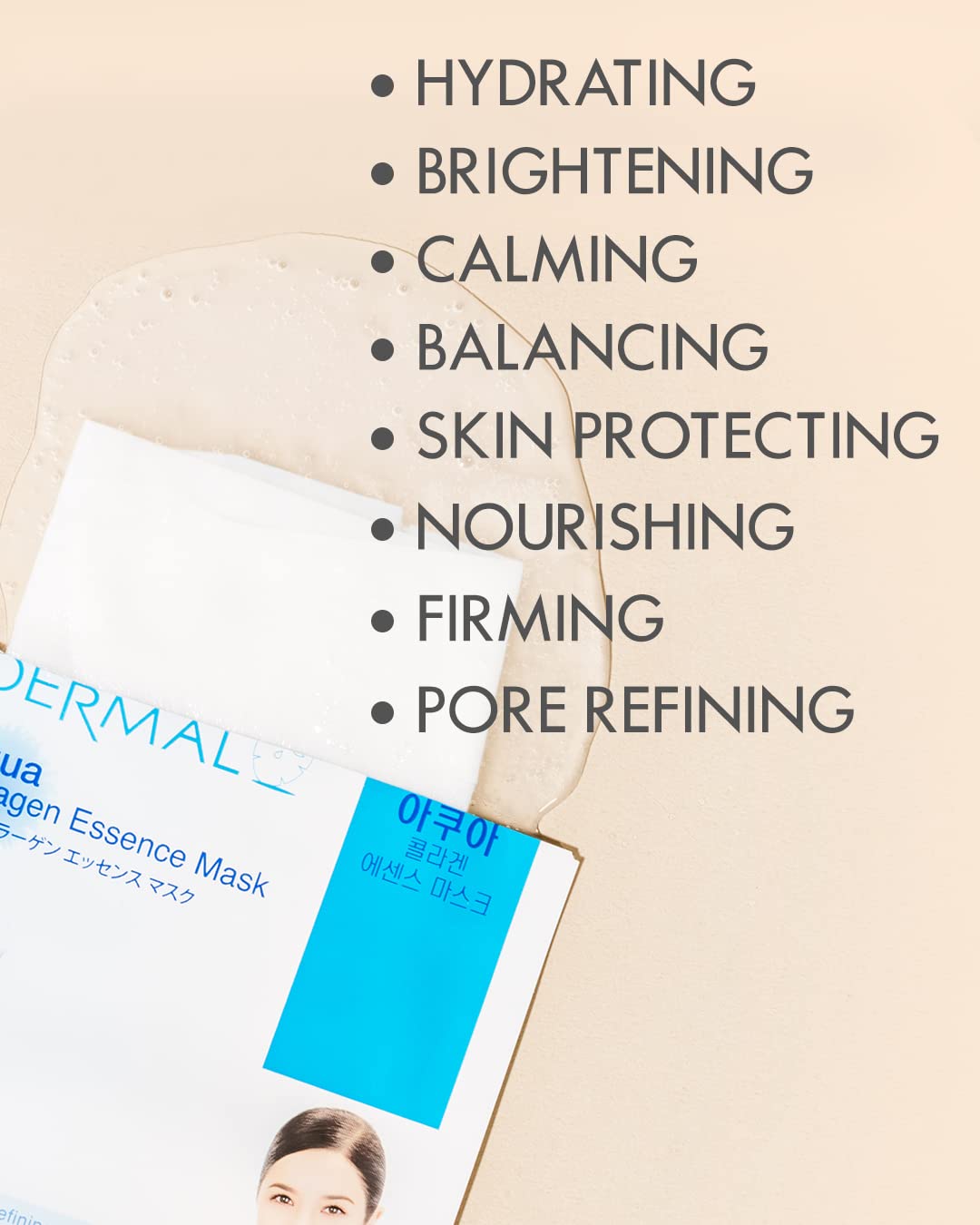DERMAL 48 Combo Pack Made in Korea Facial Mask – 20+ Years of K-Beauty Experience, Premium Quality Korean Sheet Masks for Daily Skincare Routine