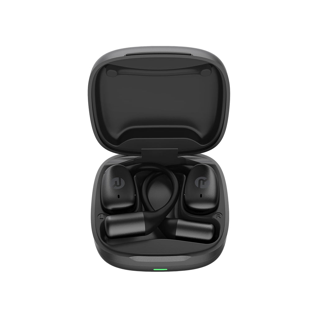 Raycon Essential Open Ear Earbuds – Open Ear Headphones, Earbuds Wireless Bluetooth, Sweat & Water-Resistant Earphones, Running Headphones with Ultra-Lightweight Design, 36 Hours Battery Life (Black)