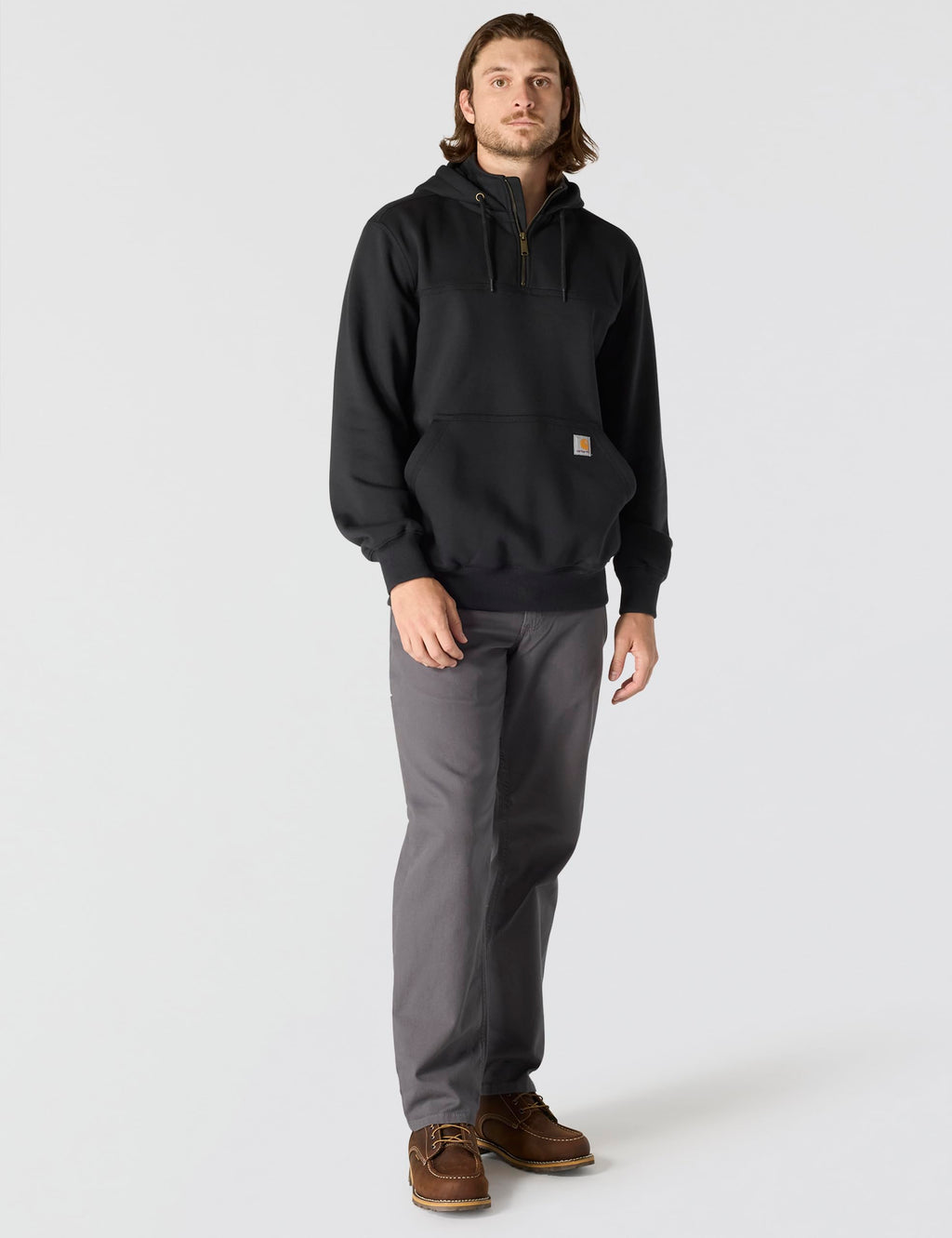 Carhartt Men's Paxton 1/4-Zip Sweatshirt, Black, Medium