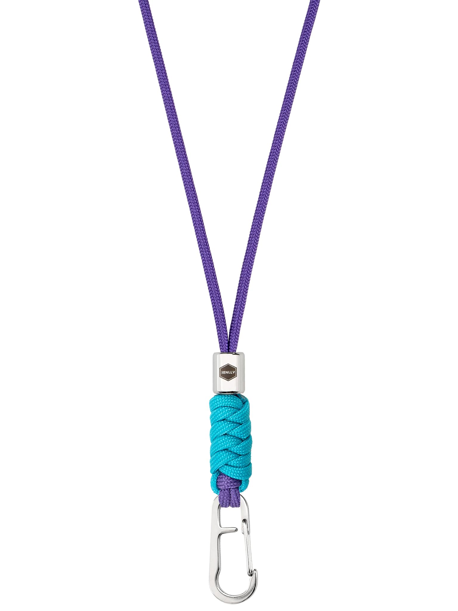 SENLLY Minimalist Neck Lanyard for Key & ID Badge, Braided Paracord Keychain | Stainless Steel Hardware, Tarnish-Free & Rust-Proof, Snap Hook