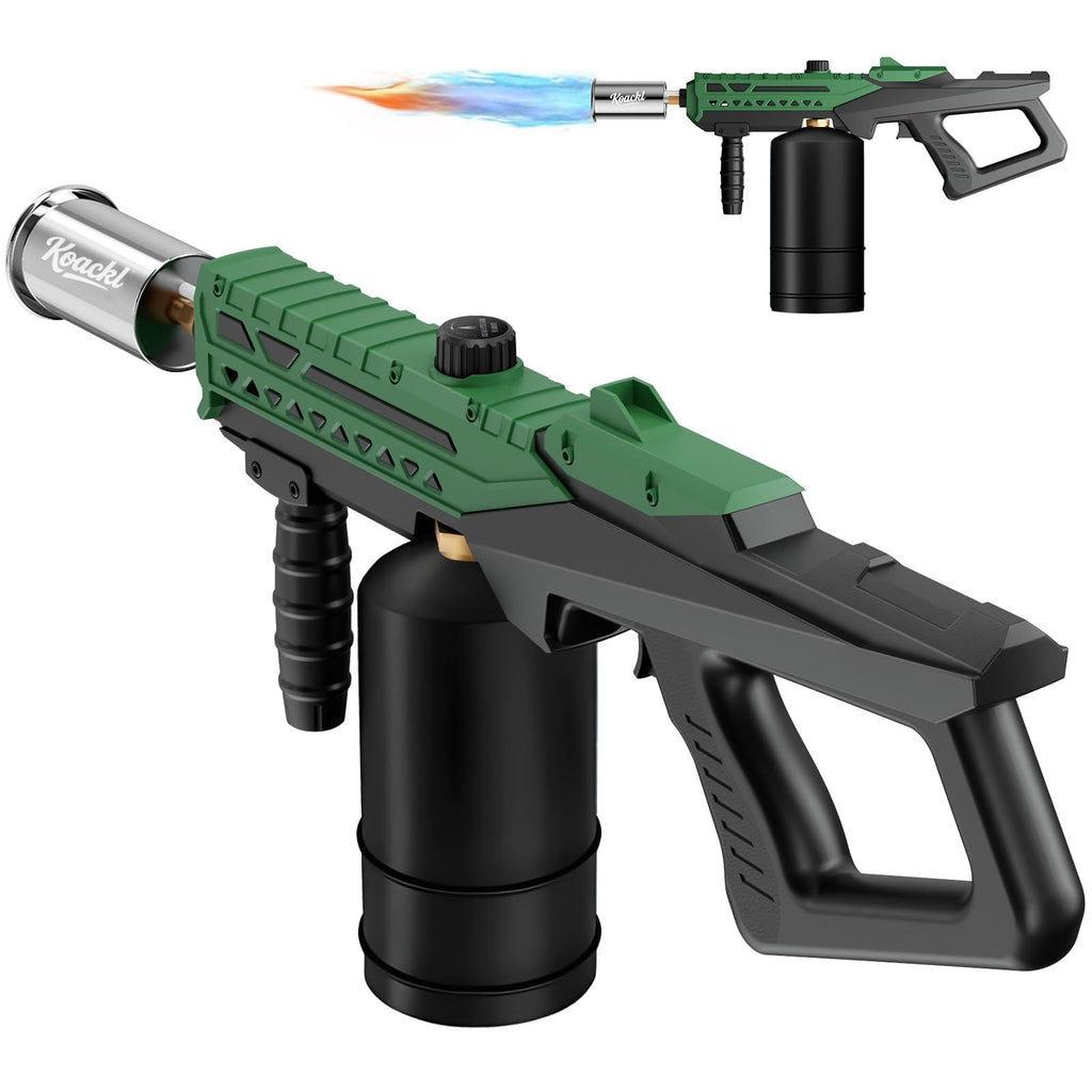 KOACKL Propane Torch Gun | Adjustable Flame Thrower Gun | Gas Welding Kits Cooking Torch for BBQ, Searing Steak, Welding, Campfire & Charcoal (Propane Tank Not Included)