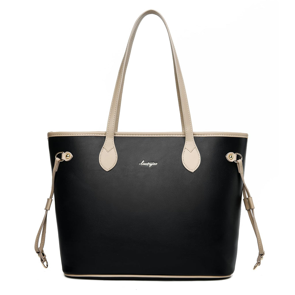 liuzhijiao Tote Bag for Women Top Handle Stachel Purse and Handbags Crossbody Shoulderbag for Office,Shopping,Outings,Black