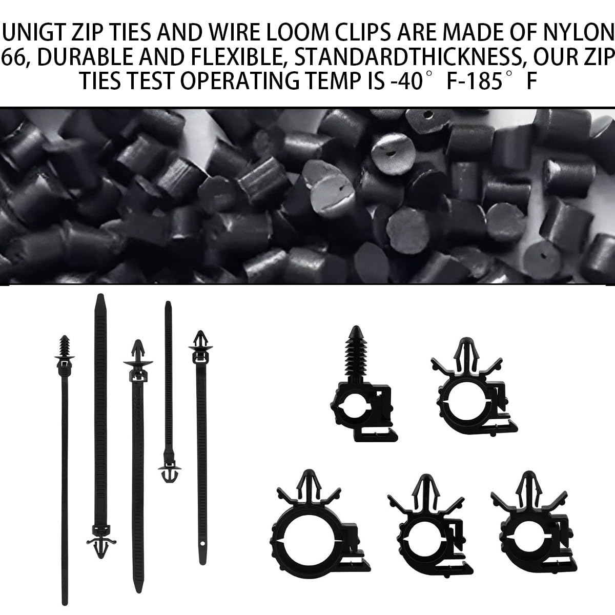 BELOMI Car Wire Loom Clips, Automotive Push Mount Cable Zip Tie, 150 Pcs Auto Wire Loom Routing Clip Assortment, Wiring Harness Clip and Fastener, Replacement Parts for Cars Boat Trailer