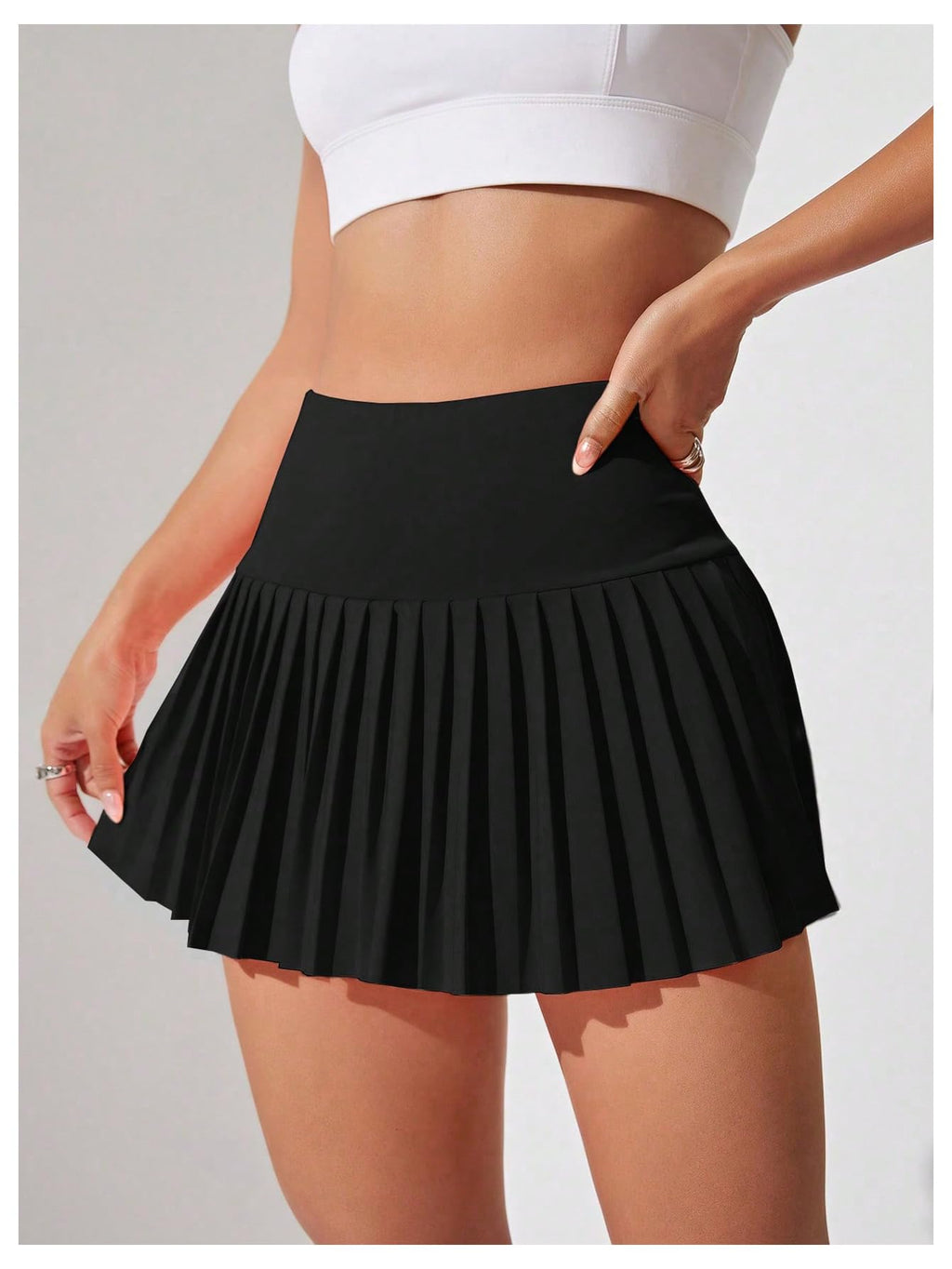 WDIRARA Women's Pleated Tennis Skirt High Waisted Golf Skort Athletic Mini Shorts Orange Small