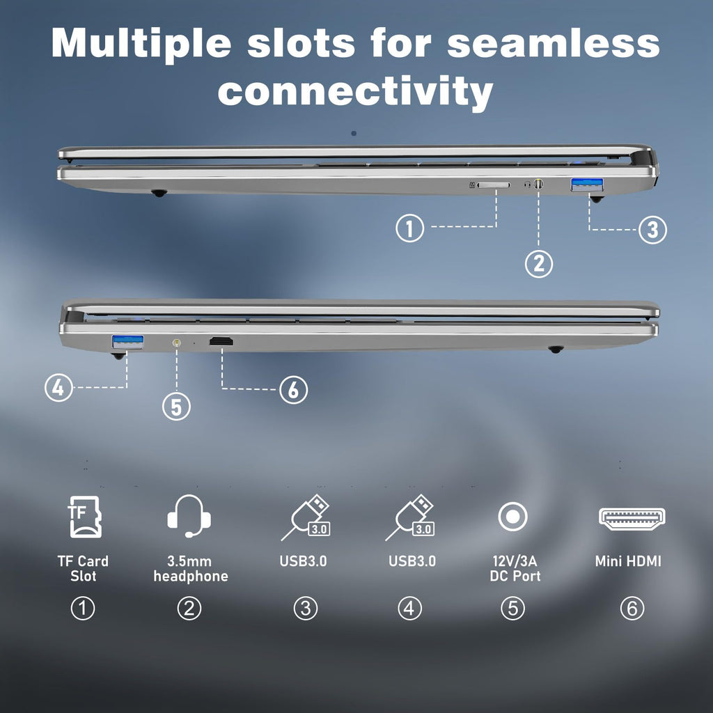 Laptop Computer, Windows 11 Pro Lap Top 2026 New, 15.6 Inch Laptop PC, 8GB RAM 256GB SSD, 4425Y Processor, IPS FHD 1920*1080P, 2-Year Warranty, 5000mAh Battery, Mini HDMI, for School Business Student