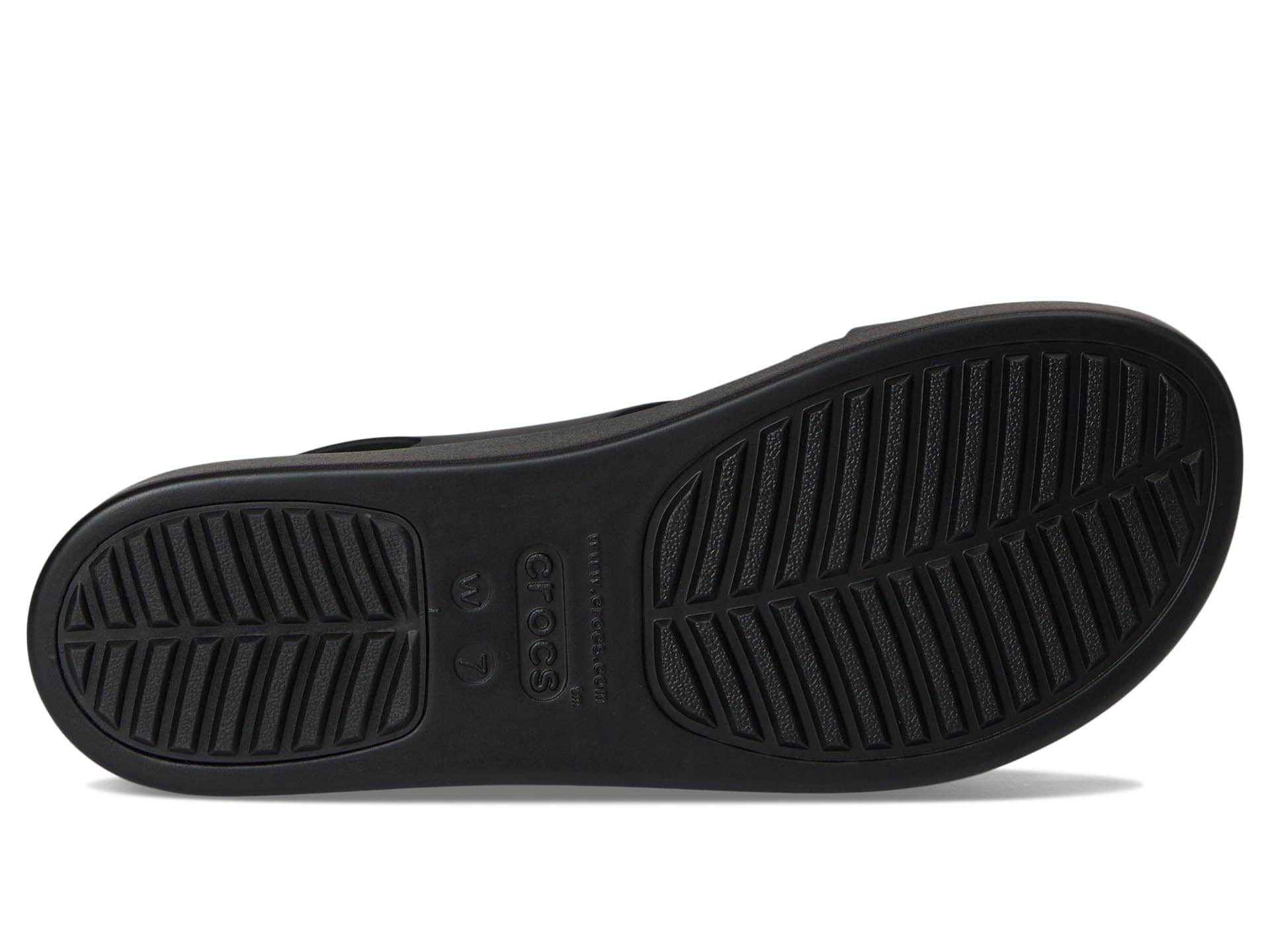 Crocs Brooklyn Low Wedges Sandal, Black/Black, 9