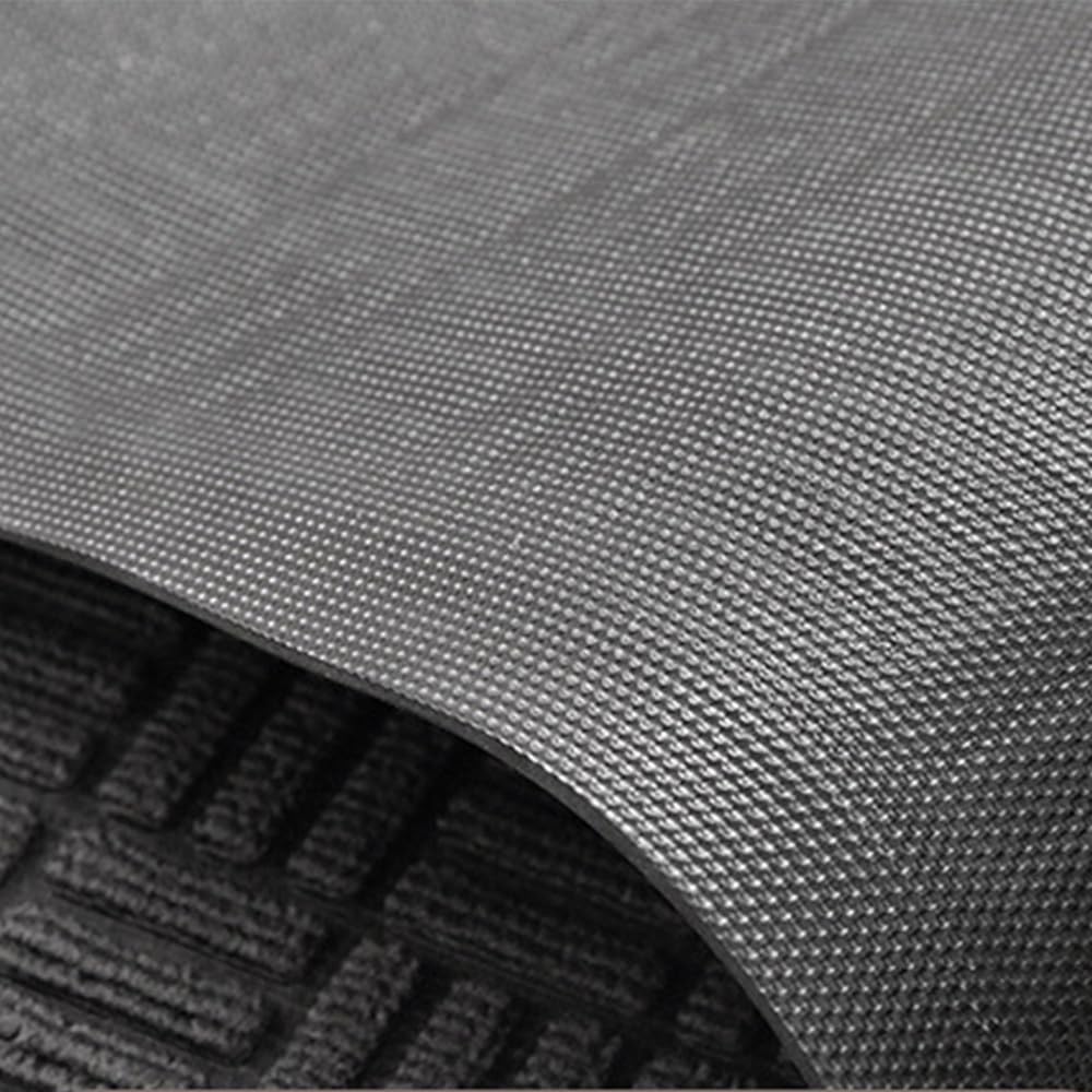 MATZEN Block Pattern Doormat, Heavy Duty Indoor Outdoor Entrance Mat, Non-Slip Rubber Base, Waterproof Dirt Trapping Floor Mat for Front Door, Office, Store, 29.5x17.7, Grey