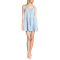 Lands' End Women's Long Oversized Cotton Gauze Metallic Tiered Mini Cover-up Dress X-Small Soft Sky Blue/Gold Metallic