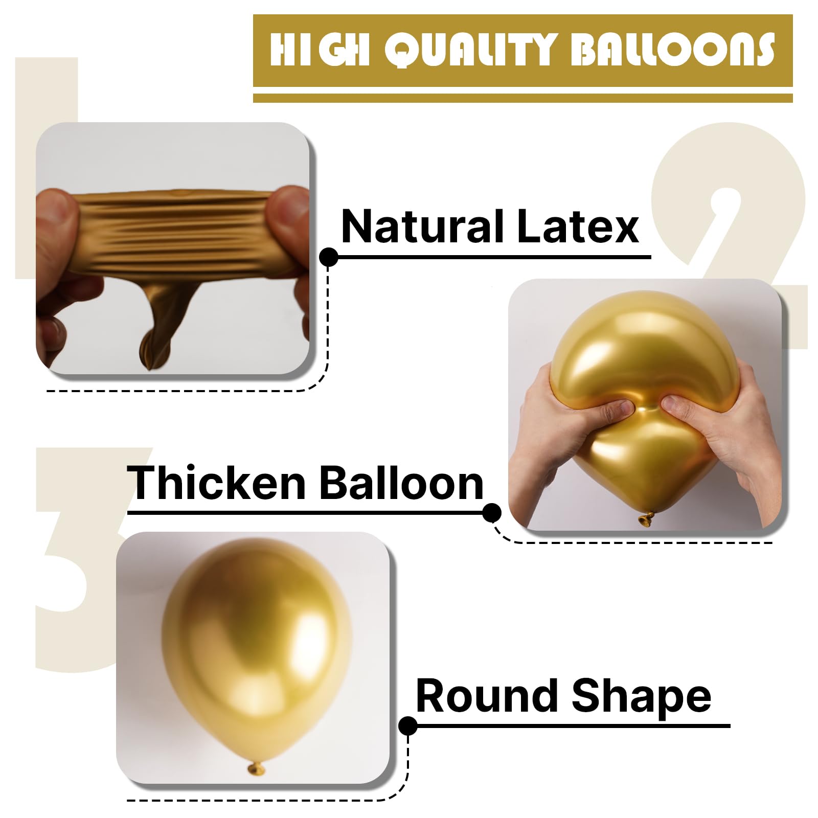 PartyWoo Gold Balloons 127pcs Different Sizes of 36 18 12 10 5 Inch Gold Balloon Arch Kit Garland for Birthday Wedding Anniversary Baby Shower Graduation Retirement Casino Party Decorations Gold-G101