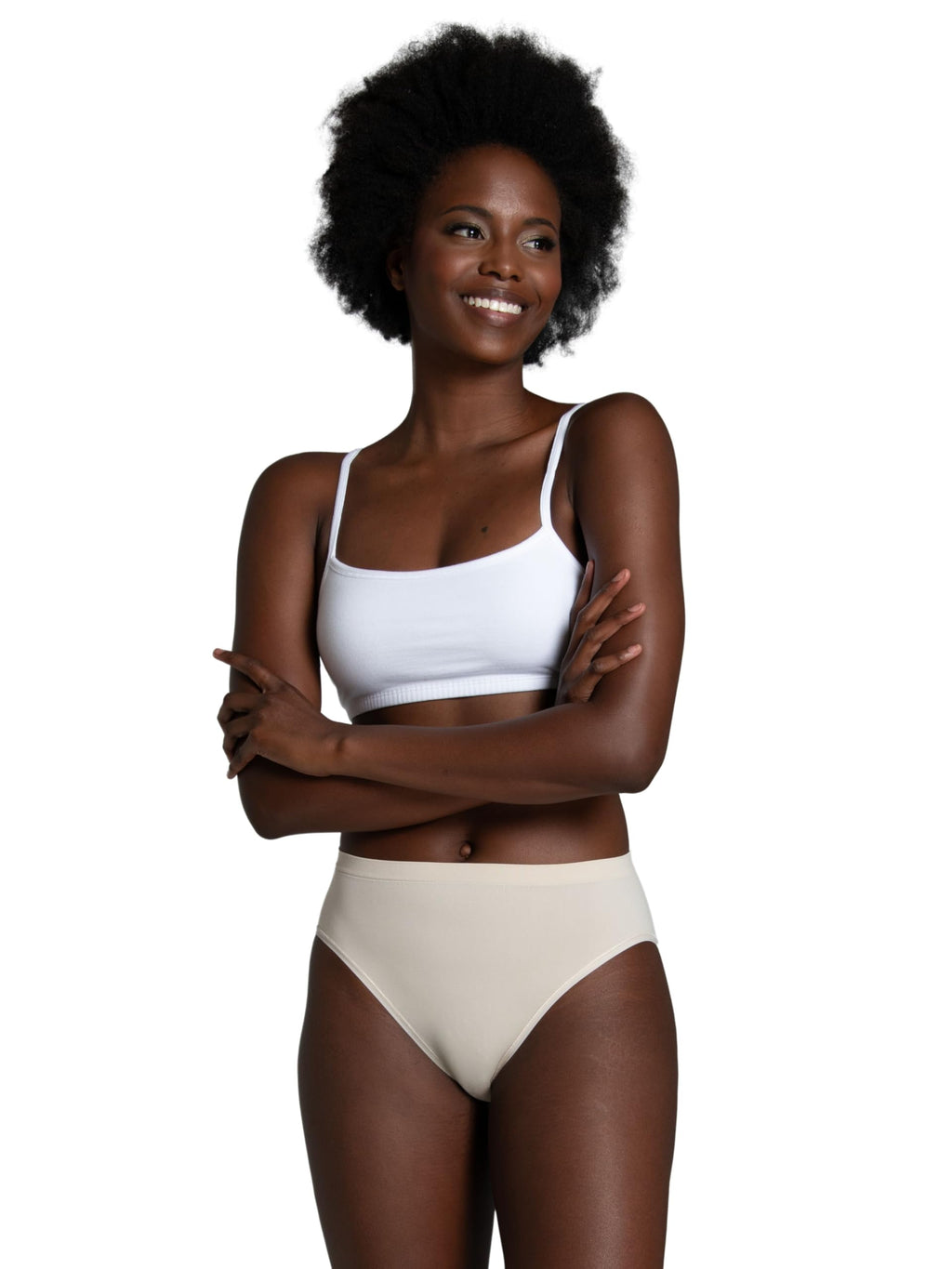 Fruit of the Loom womens 6 Pack Seamless Underwear Multipack Briefs, Hi Cut - Pack Assorted Colors, 10 US