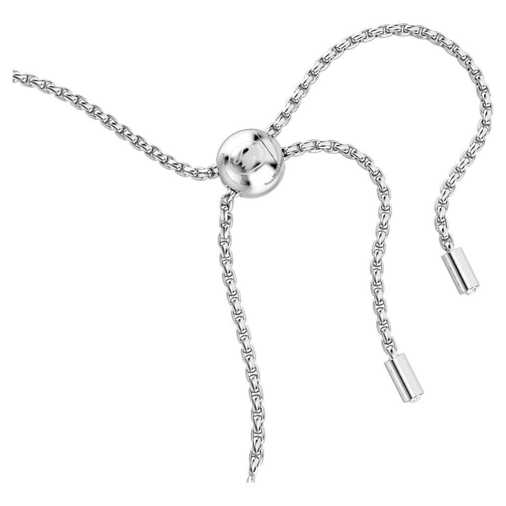 Swarovski Matrix Tennis bracelet, Mixed round cuts, clear, Rhodium finish