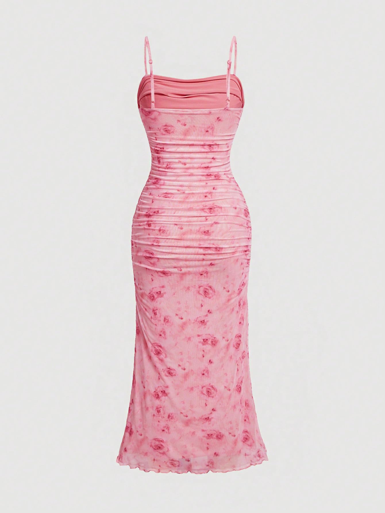 GORGLITTER Women's Floral Spring Summer Wedding Guest Dress Bridal Shower Cocktail Tea Party Beach Midi Sun Dress 2026 Pink Florals Small