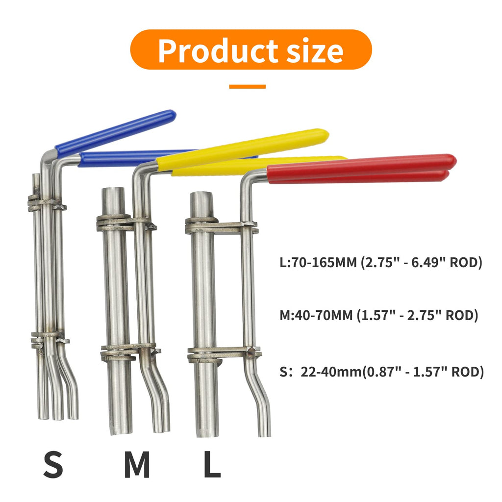 Mejiao Seal Installer Kit 3pc Seal Installation Tool Large, Medium and Small Hydraulic Cylinder Seal Tool Hydraulic Cylinder Tools With Rubber Protection Handle