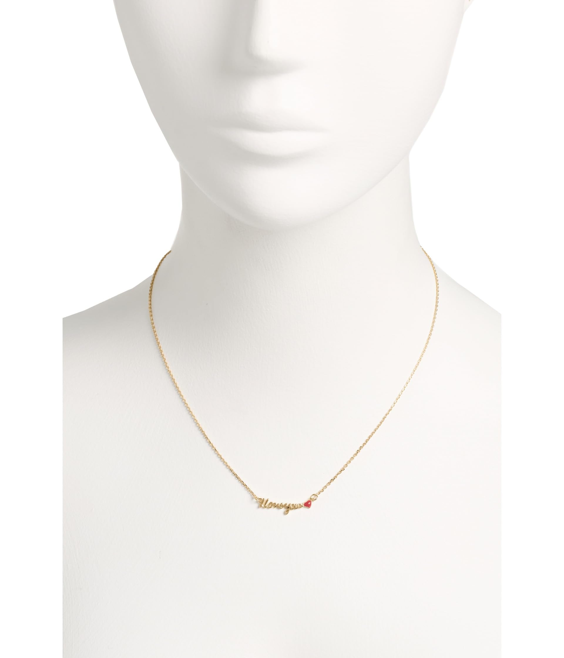 Kate Spade New York Womens, I Love You Pendant, Gold, One size