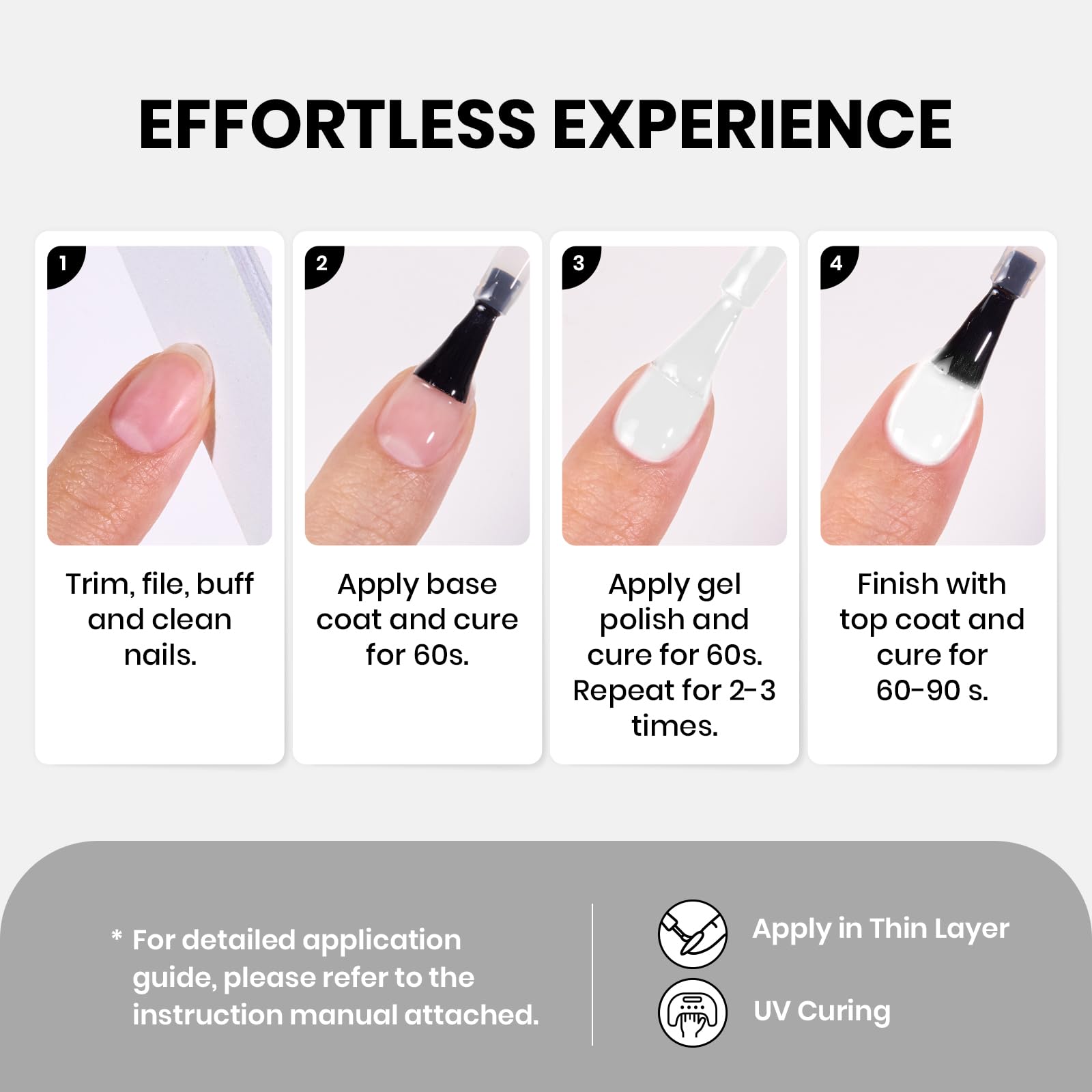 Beetles White Gel Nail Polish -1PC 15ml Spring Soak Off UV Gel Polish French Nail Art Manicure Salon DIY Design at Home Gift for Women