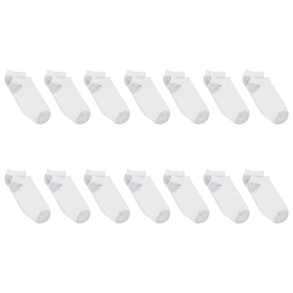 Hanes Womens Value Pack, No Show Soft Moisture-wicking Socks, Available In 10 And 14-packs, White - 14 Pack, 5-9 US