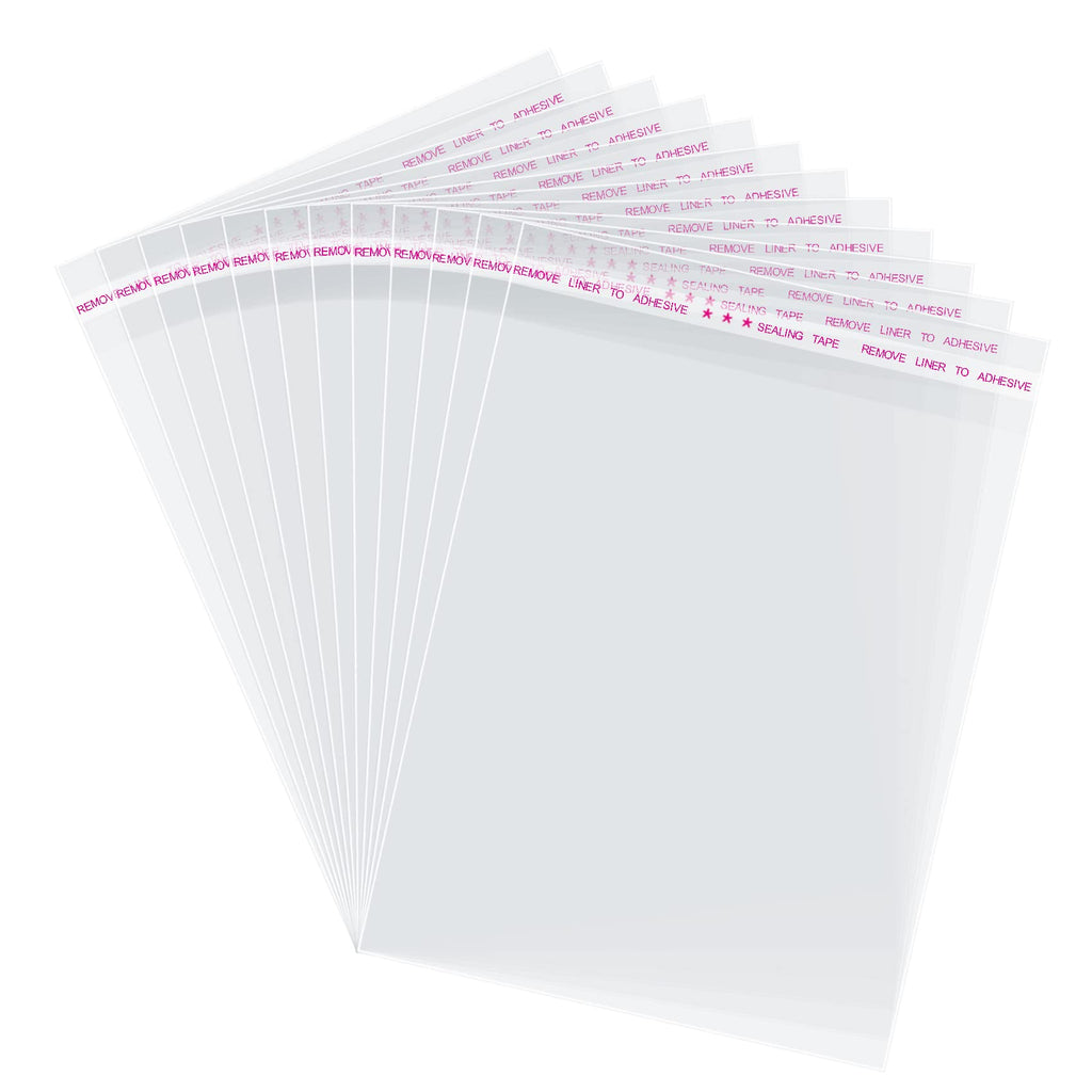 Morepack Self Sealing Cellophane Bags,5x7 Inches 200 Pcs Clear Resealable Cookie Bags Self Adhesive for Packaging Cookies,Favors, Products