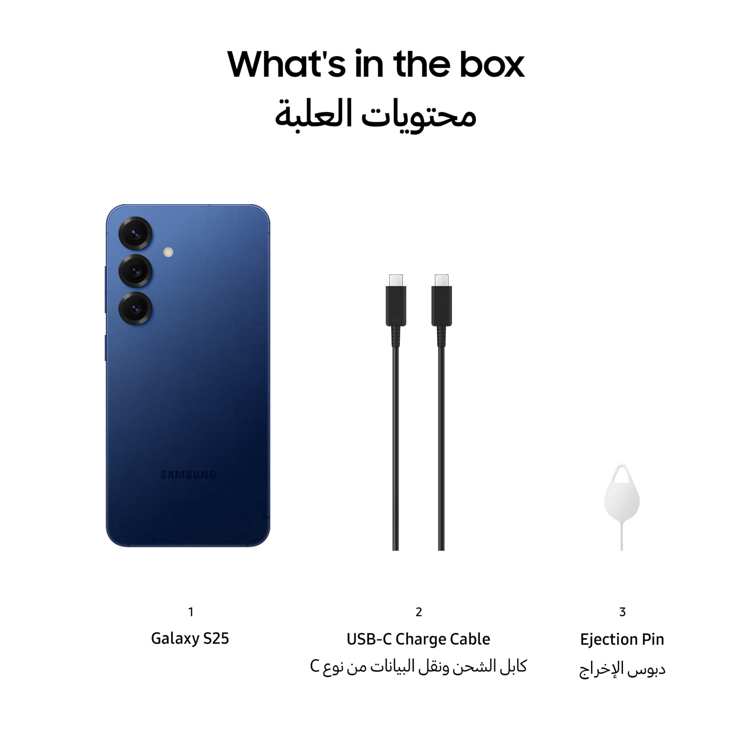 Samsung Galaxy S25 5G SM-S931B/DS 256GB 12GB Dual SIM Factory Unlocked GSM Smartphone, 6.2" 120Hz AMOLED Display, 50MP Cameras - International Version (Navy)