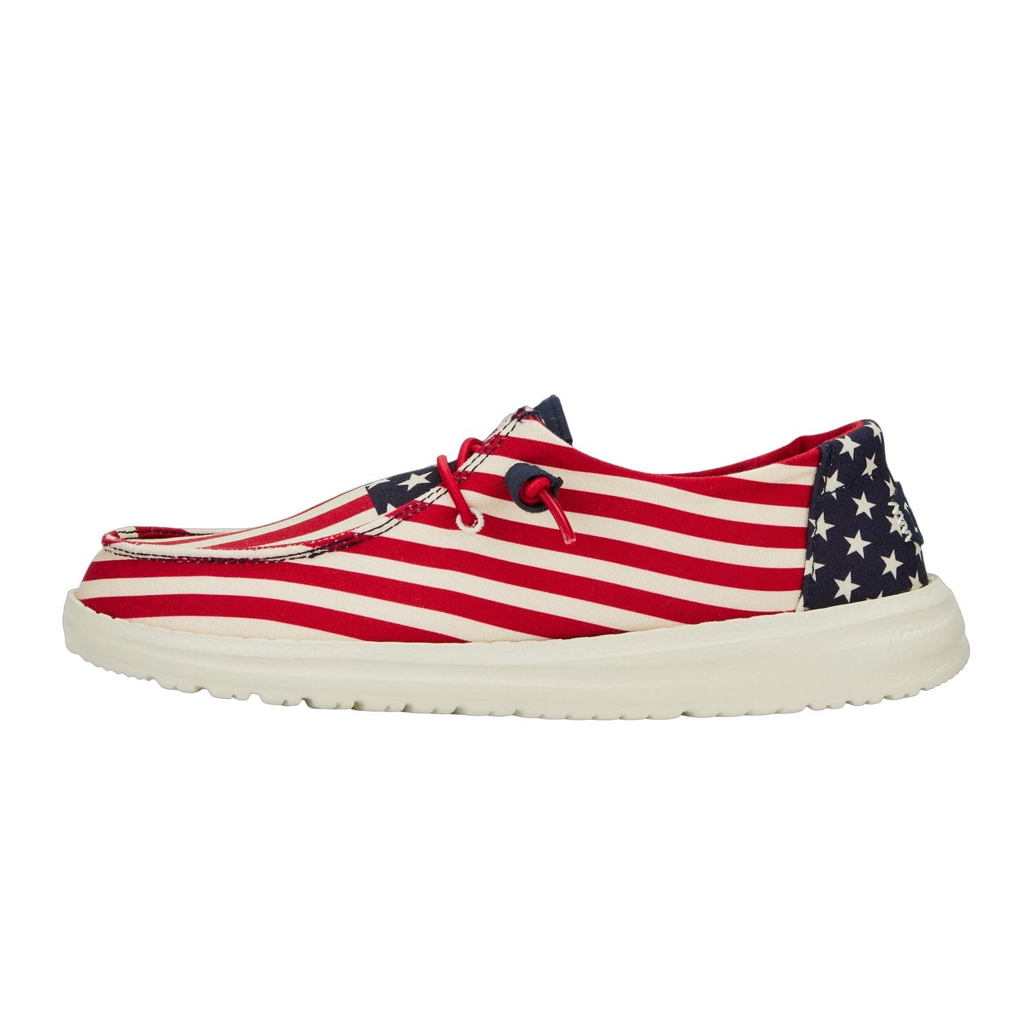 Hey Dude Women's Wendy Americana American Flag Size 5 | Women's Shoes | Women Slip-on Loafers | Comfortable & Light-Weight