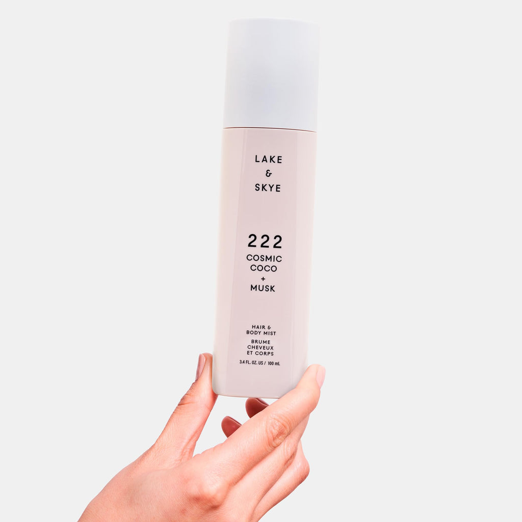 Lake & Skye 222 Cosmic Coco + Musk Hair & Body Mist 3.4 Fl Oz (100 mL), White Musk, Coconut Milk, Macaron Sugar, Hydrating, Softening