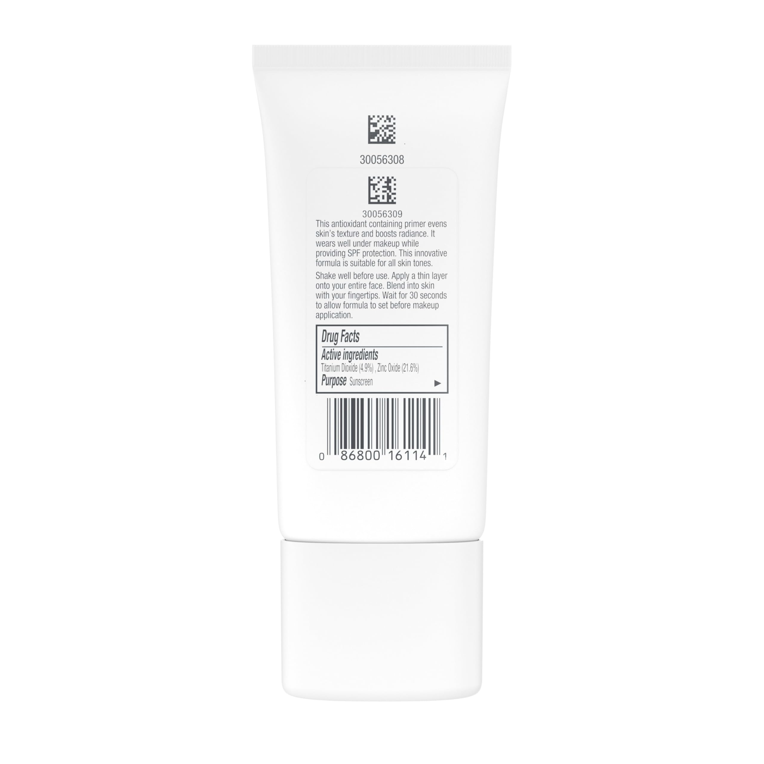 Neutrogena Healthy Skin Invisibly Radiant UV Face Primer with SPF 30, Mineral Sunscreen Makeup Primer, Broad Spectrum SPF 30, Suitable for All Skin Types, 1 fl. oz