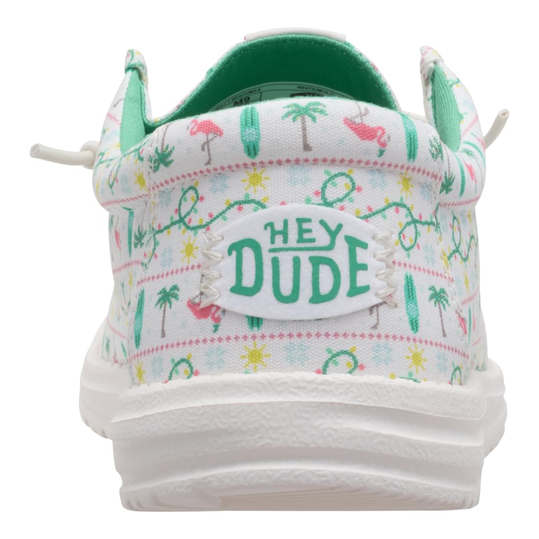 HEYDUDE Wally Beachmas White/Multi 11, Men’s Shoes, Slip-on Loafers, Comfortable & Light-Weight