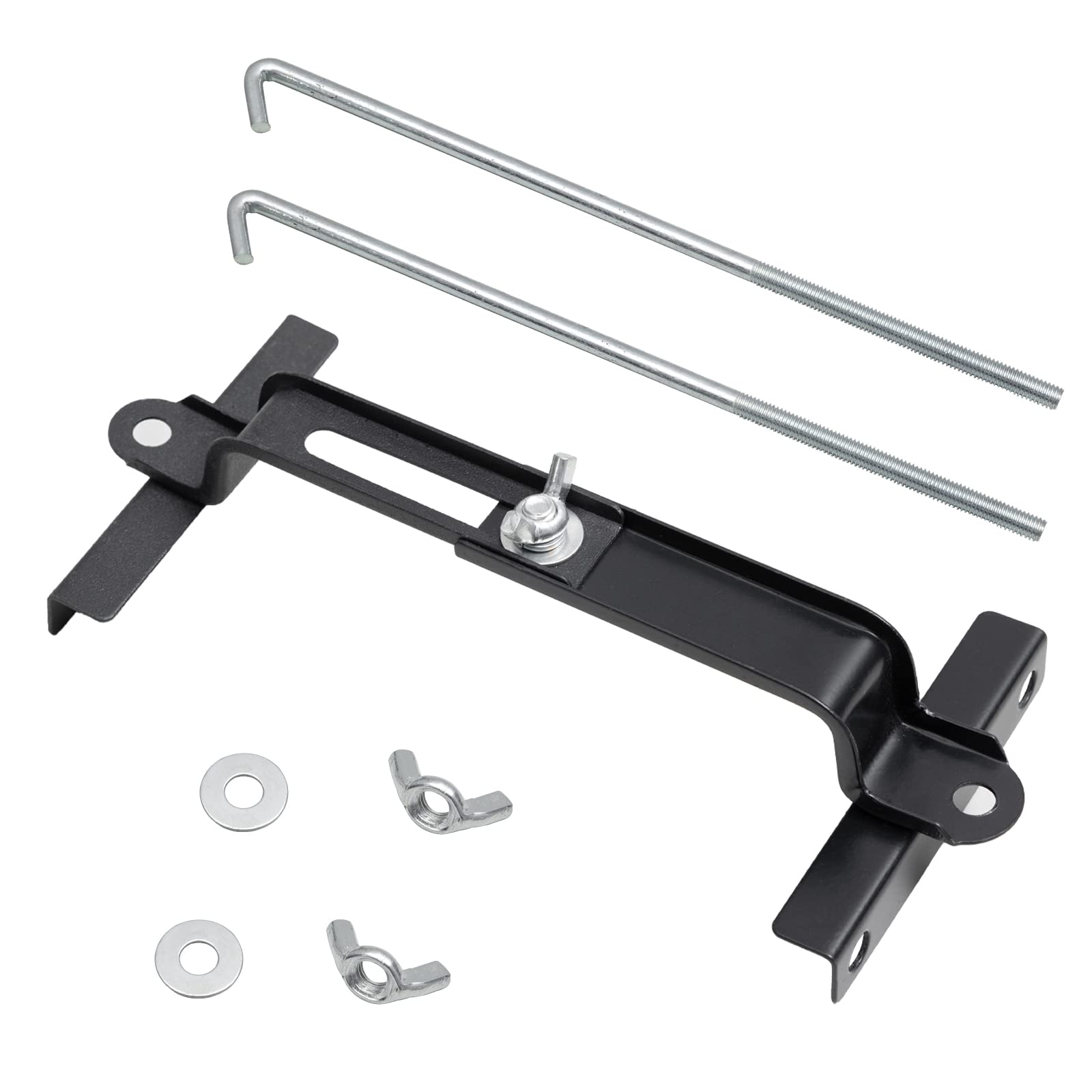 Aoerzn Premium Adjustable Battery Hold Down for Tray, Universal Adjustable Battery Crossbar with J Bolt, fit for SUV Car, Good Contact, Corrosion Resistance (11inches / 27cm bolts)