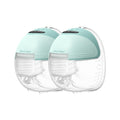 MomMed Wearable Breast Pump (Model S21) – Double Electric Hands-Free Breast Pump, Leak-Proof Design, 3 Modes (Stimulation, Expression, Auto) & 12 Vacuum Levels, Portable and Quiet, Green, 2 Pack