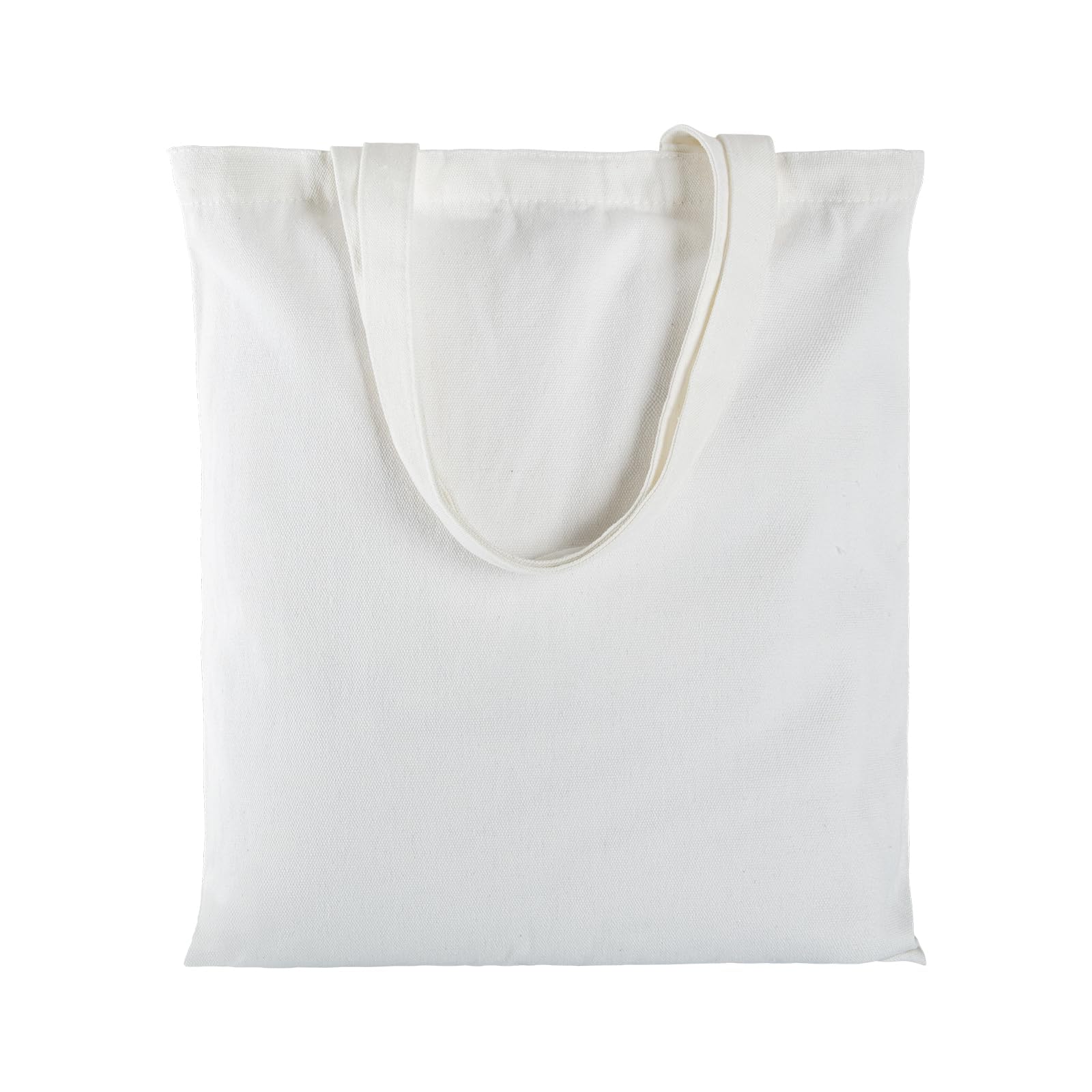 60 Pack Sublimation Tote Bags Blank Canvas Reusable Polyester Grocery Bags for Heat Transfer Vinyl DIY Crafting White, 13x15 Inch