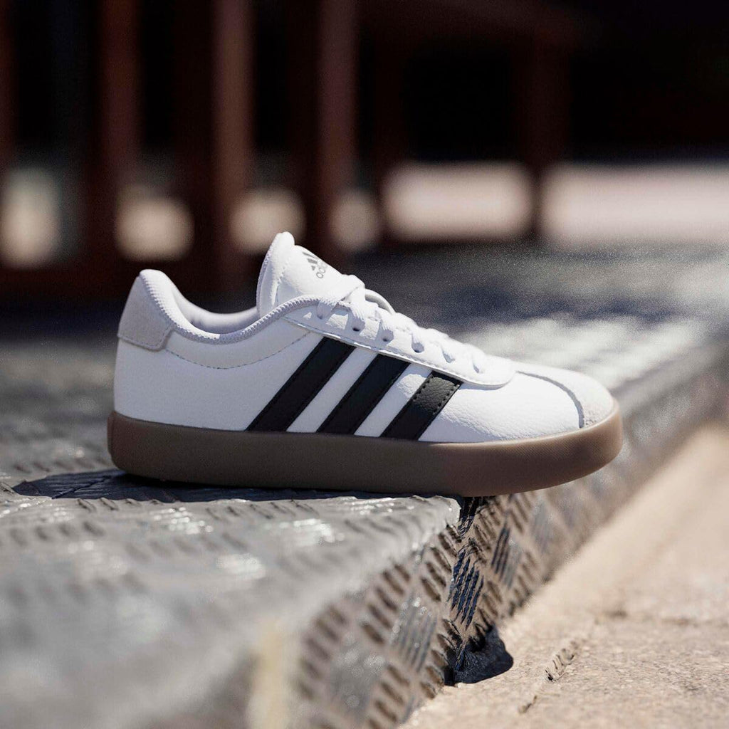Adidas Unisex-Kids VL Court 3.0, White/Black/Grey, 4.5