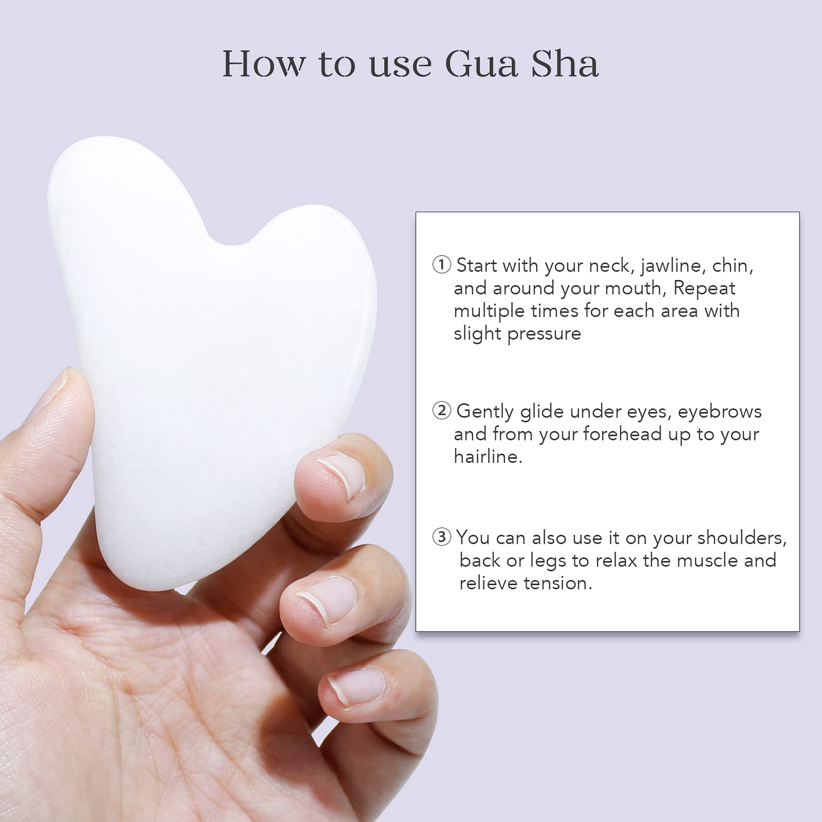 BAIMEI IcyMe Jade Roller & Gua Sha Set Face Roller and Gua Sha Facial Tools for Skin Care Routine and Puffiness, Self Care Gift for Men Women - White