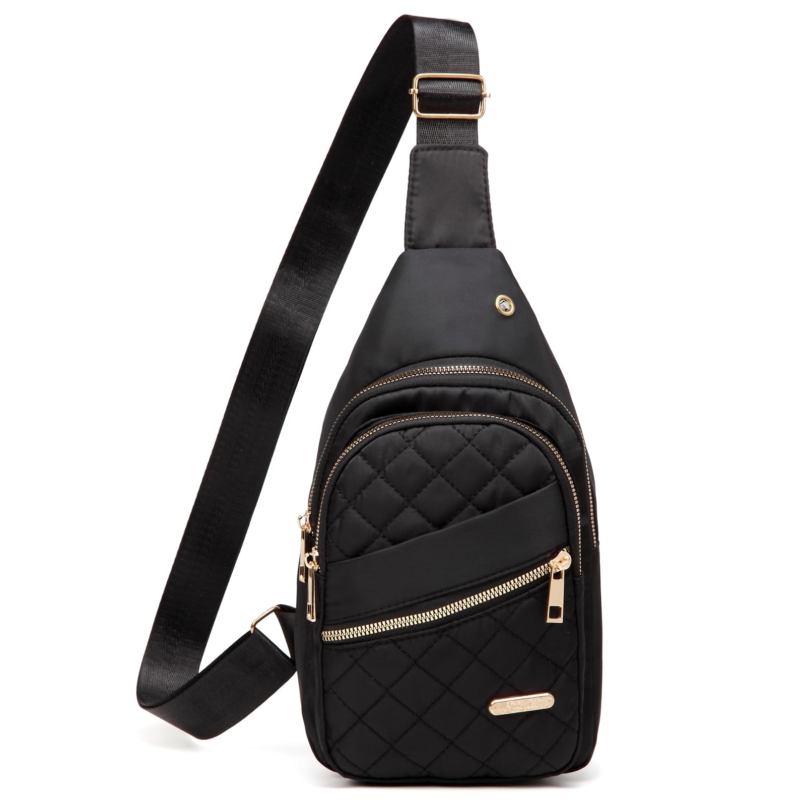AOSTIHOT Small Sling Backpack for Women, Chest Bag Daypack Crossbody for Travel Sport Running Hiking Black