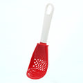 Ouboda 6 in 1 Multifunctional cooking gadgets, 356°F Heat Resistant kitchen gadgets, Egg Separator, Cooking, Draining, Mashing, Grating, Cooking spoon red