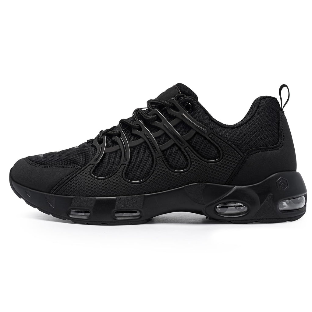 LARNMERN Non Slip Work Shoes for Men Slip Resistant Sneakers Casual Comfort Walking Mens Chef Kitchen Restaurant Breathable Wide Width，Black 10.5 Wide