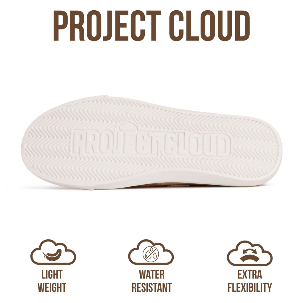 Project Cloud Canvas Sneakers for Women - Memory Foam Slip On Shoes Women Footwear - Lightweight and Non Slip Fashion Sneakers (Seasalt, TANCVS,7.5M)