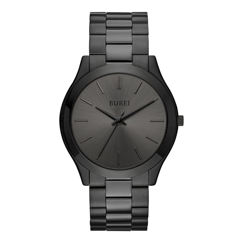 BUREI Men Watches Fashion Analog Stainless Steel Quartz Waterproof Watches,Gift for Men.