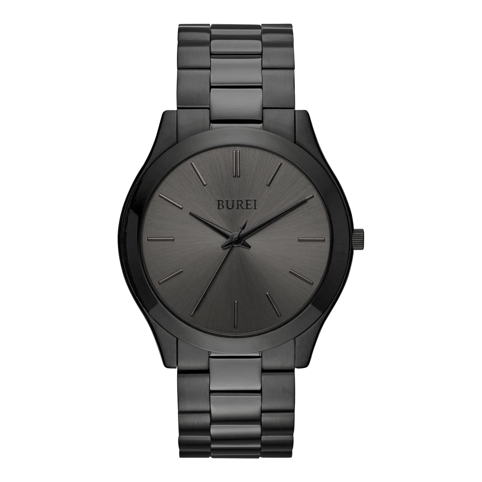 BUREI Men Watches Fashion Analog Stainless Steel Quartz Waterproof Watches,Gift for Men.