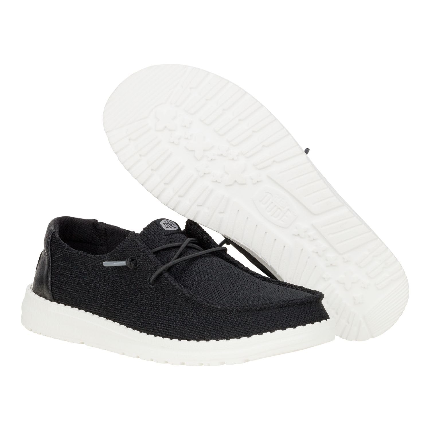 HEYDUDE Women's Wendy Hex Black Size 5 | Women's Slip On Shoes | Comfortable & Light-Weight