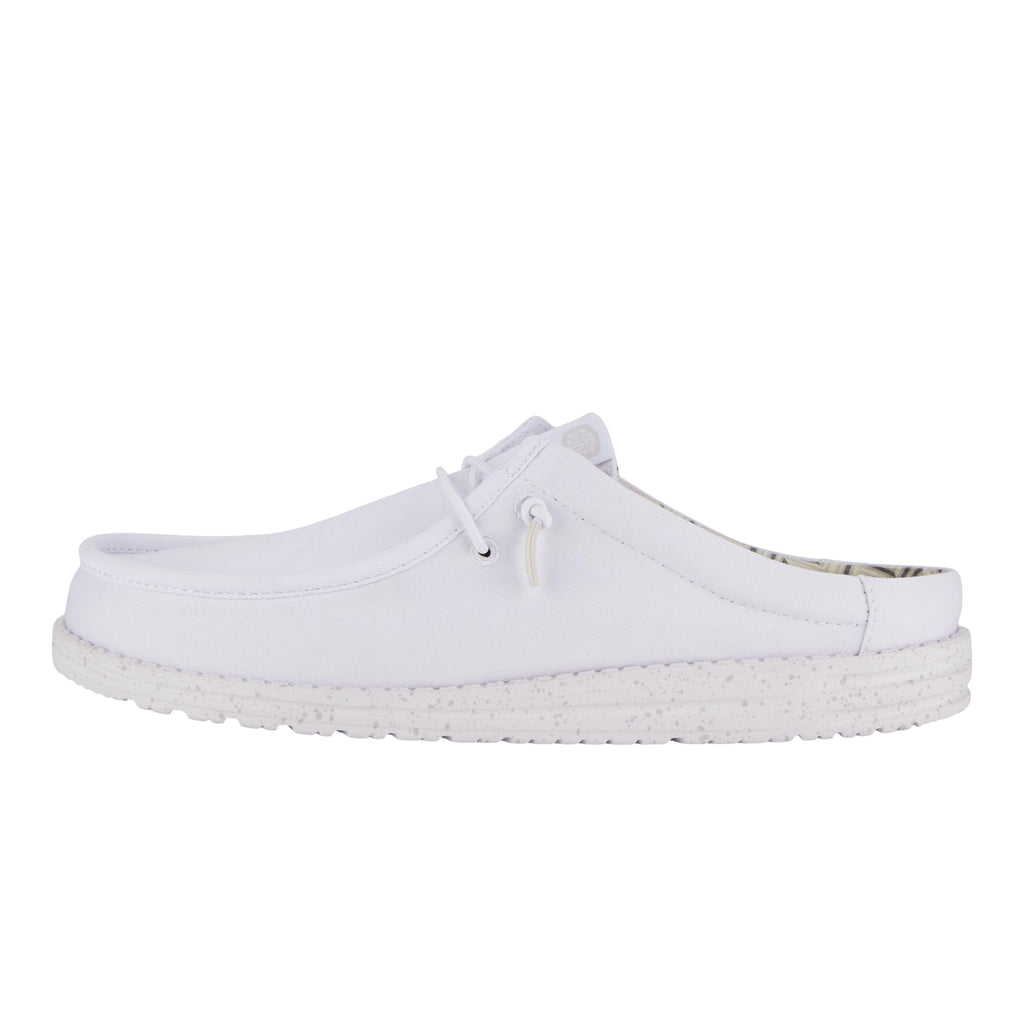 HEYDUDE Wally Slip Stretch Canvas - White/White