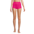 Lands' End Women's Tugless High Waisted Swim Boy Shorts 2 Riviera Rose