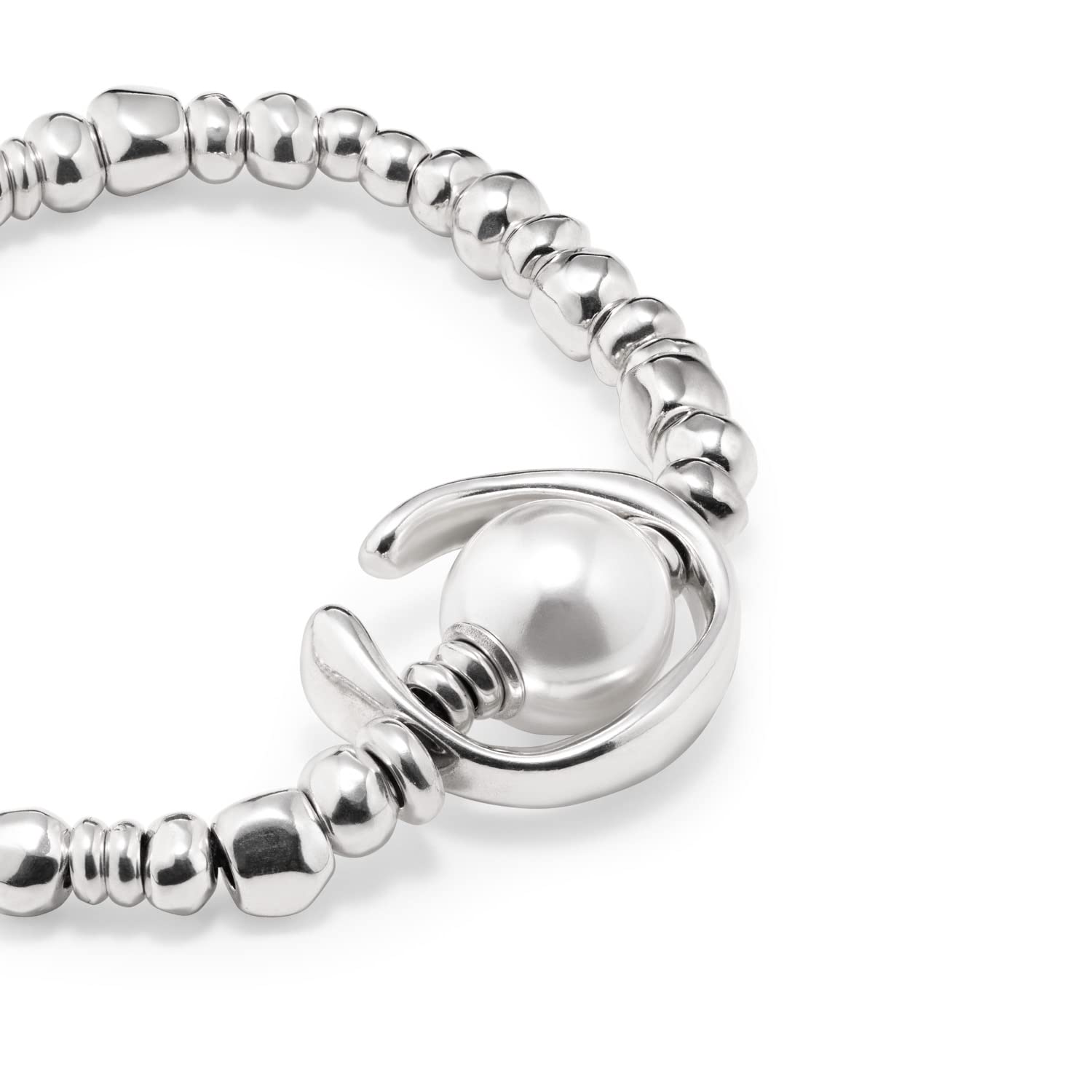 Uno de 50 Stretch Bracelet ANOTHER ROUND OH OH OH! Sterling Silver-Plated, Handcrafted in Spain