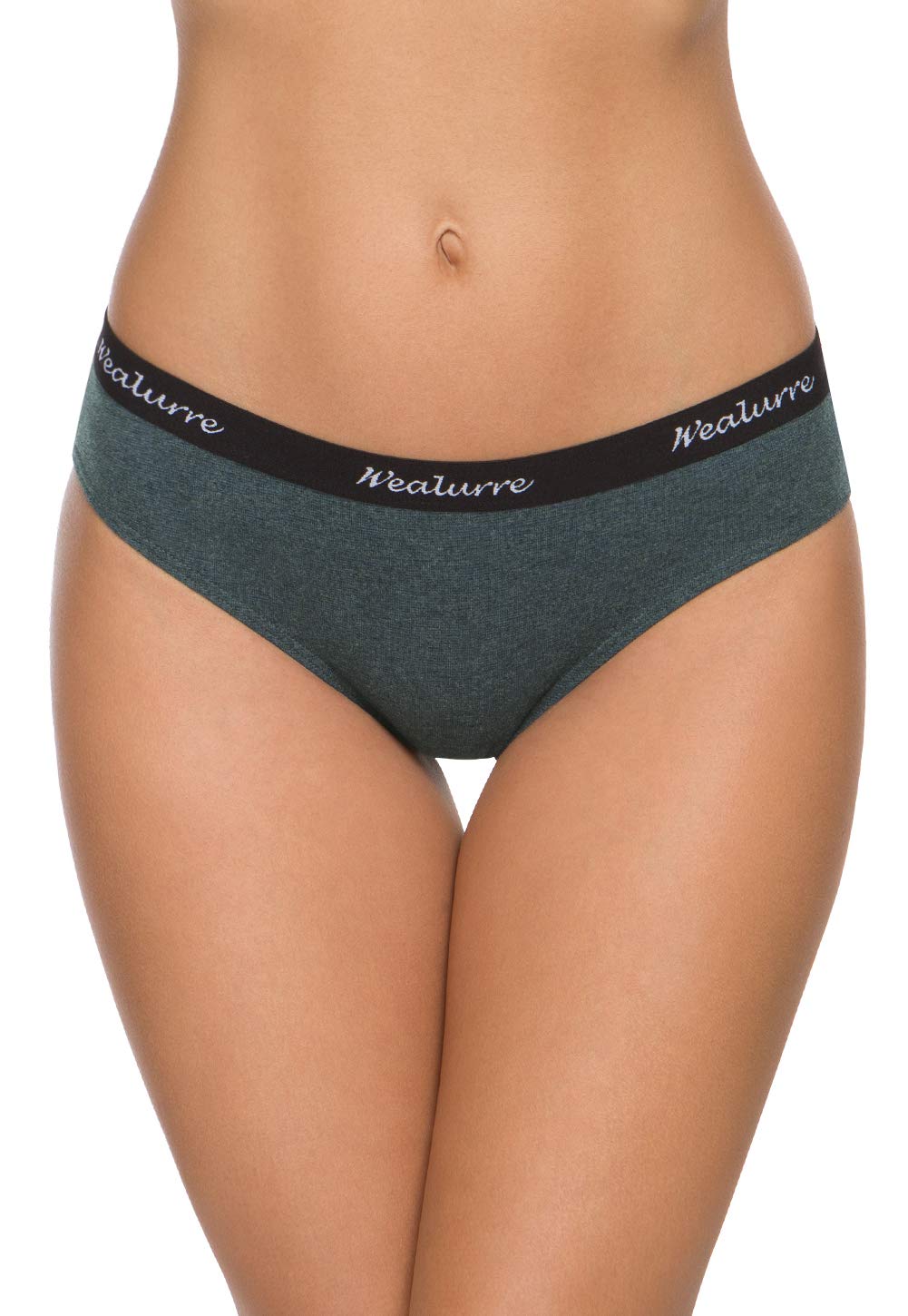 Wealurre Womens Underwear Cotton Bikini Breathable Sport Low Rise Panty for Women Multipack(6001M,Dark)
